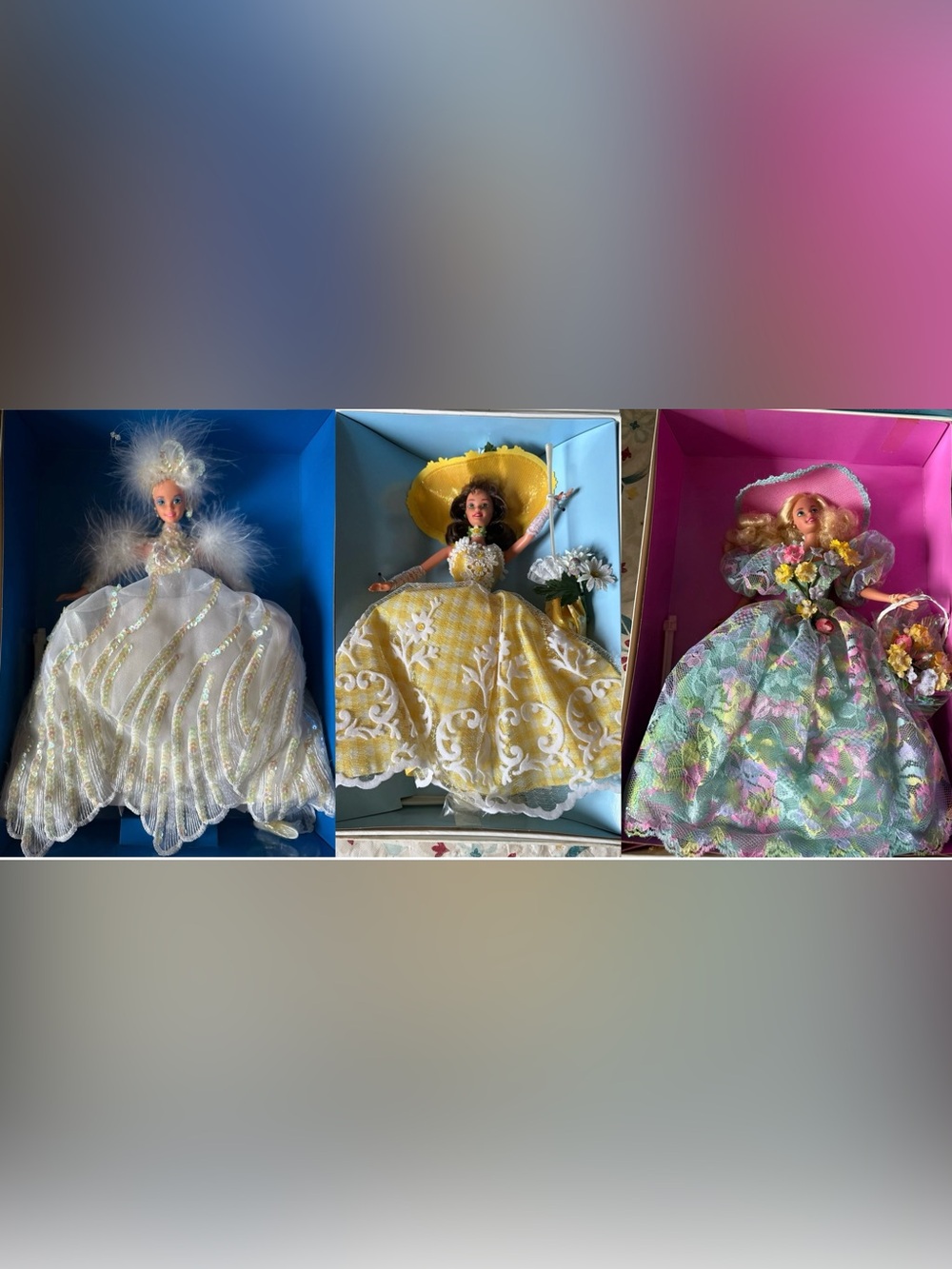 Enchanted Seasons Barbie Collection 3 out of 4 dolls